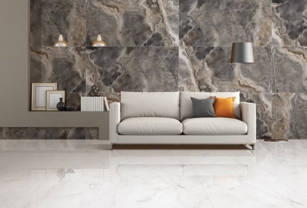Onyx Gun Smoke &mdash; Marble-Look Tile